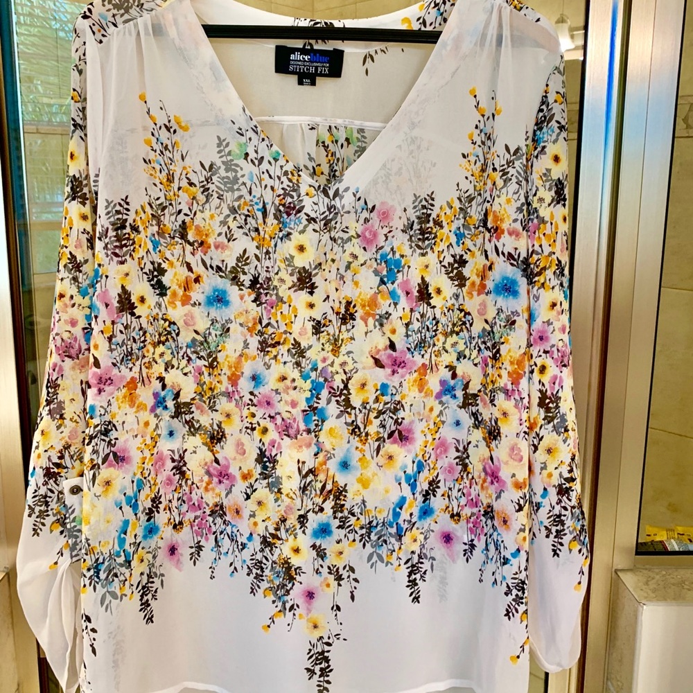 Alice blue stitch fix blouse